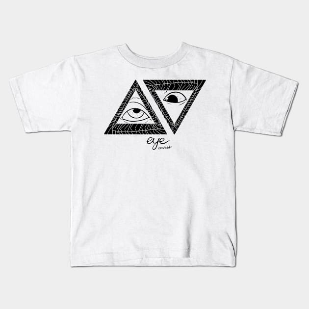 Eye contact Kids T-Shirt by Izzzzman